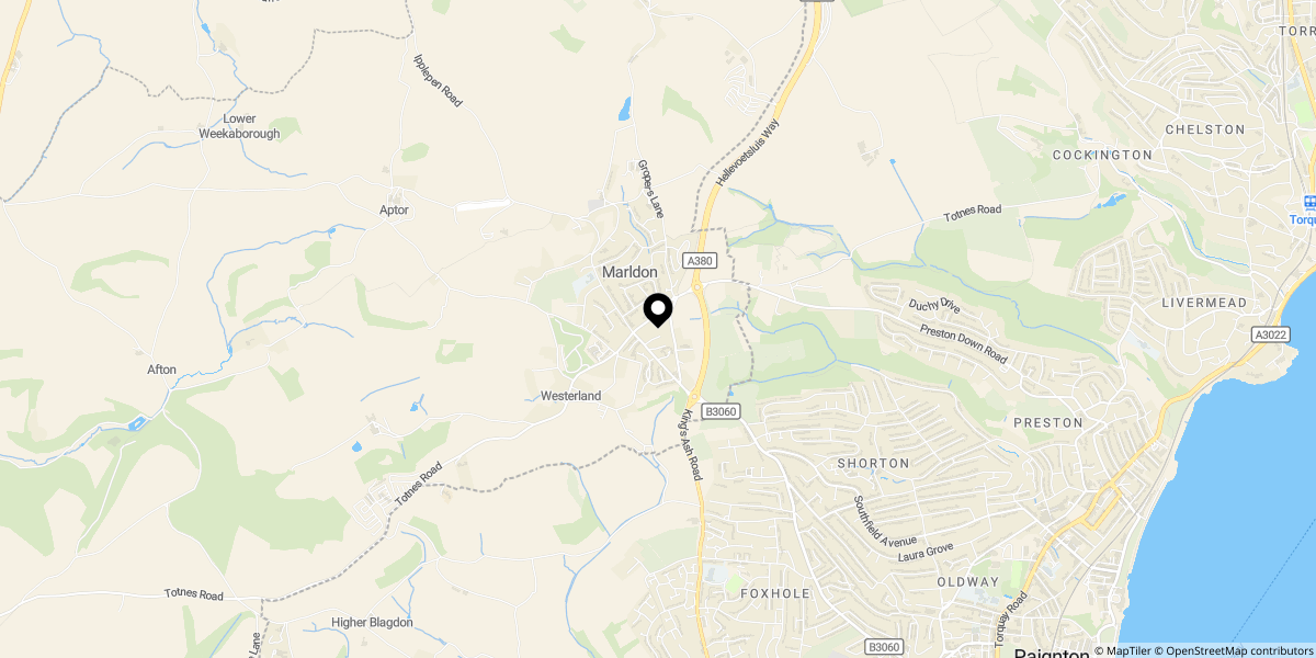 Approximate location of Belfield Avenue, Marldon, Paignton, TQ3 1NU